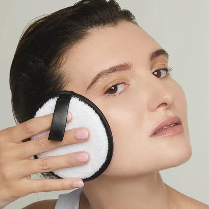 1Pc Washable Makeup Remover Cotton Pads Washable Cotton Reusable Makeup Remover Disc with Cleaning Bag Available for Face Cleansing (Random Color) - Image 2
